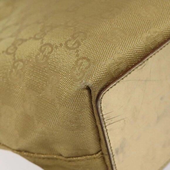 GUCCI GG Canvas Tote Bag Gold 002 1099 Auth nb079 - Picture 4 of 15